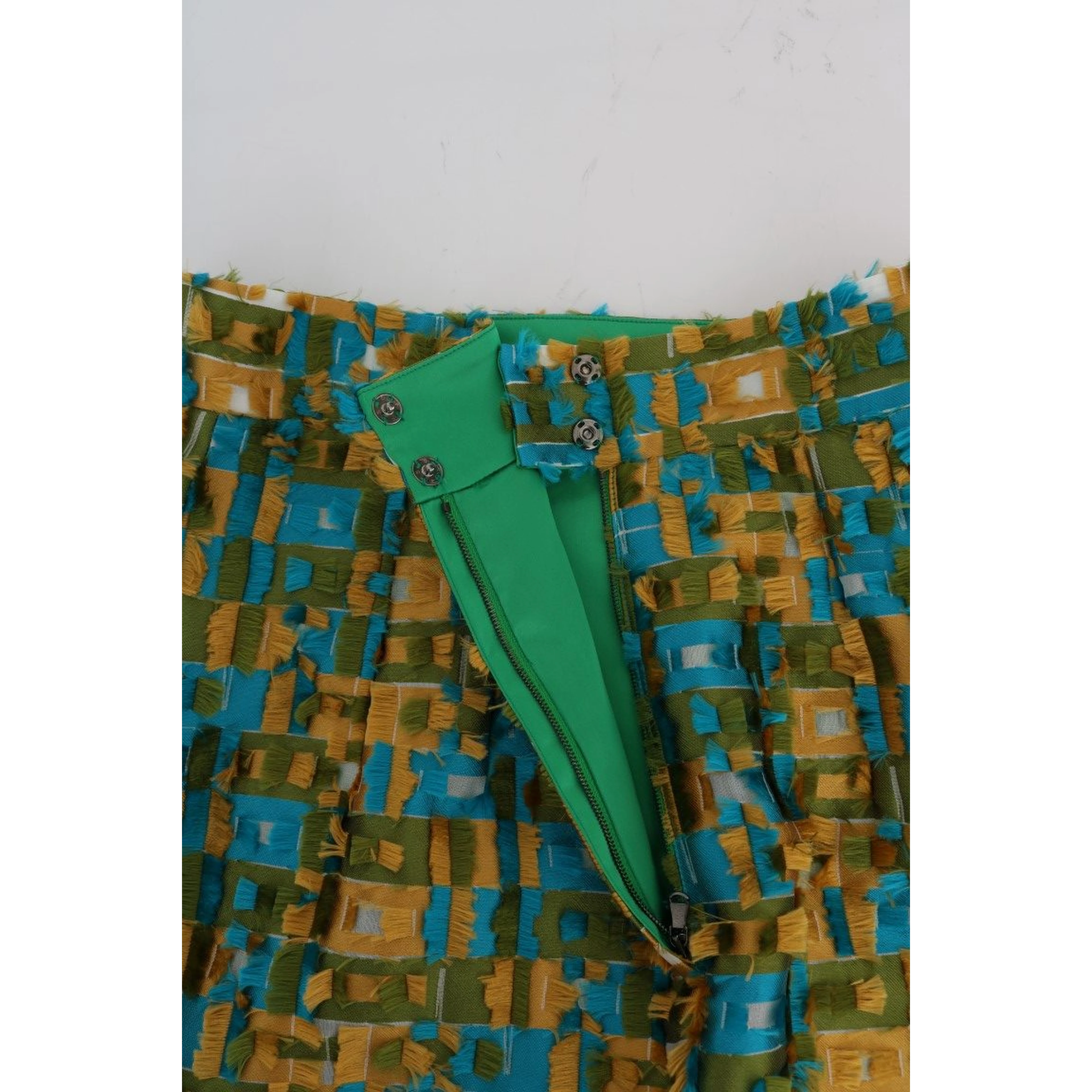 Multicolor Jacquard Straight Pencil Skirt