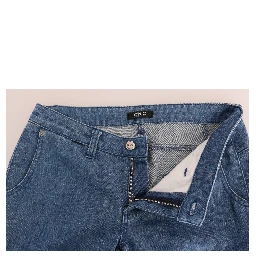 Blue Wash Cotton Slim Denim Jeans