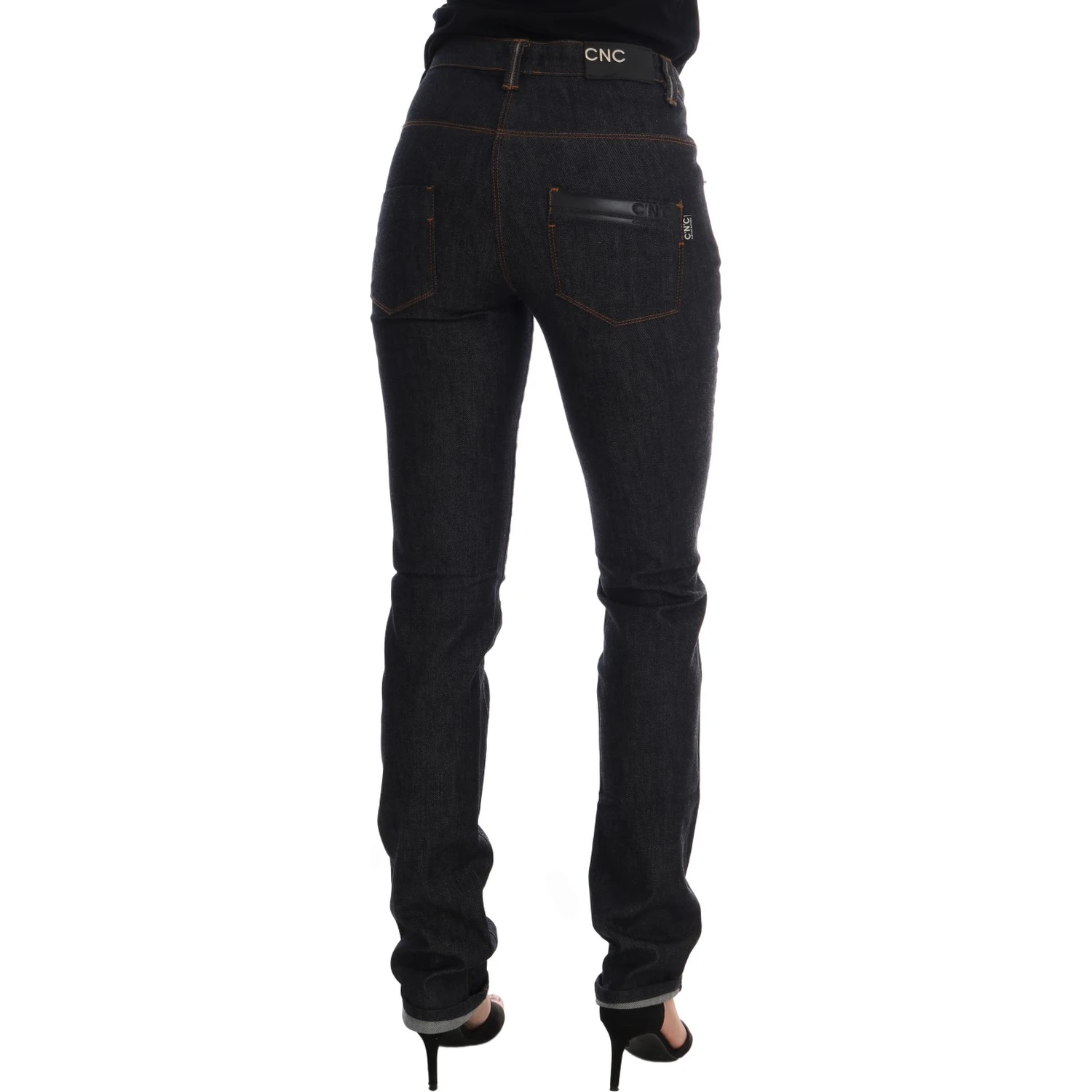 Blue Cotton Stretch Slim Fit Jeans