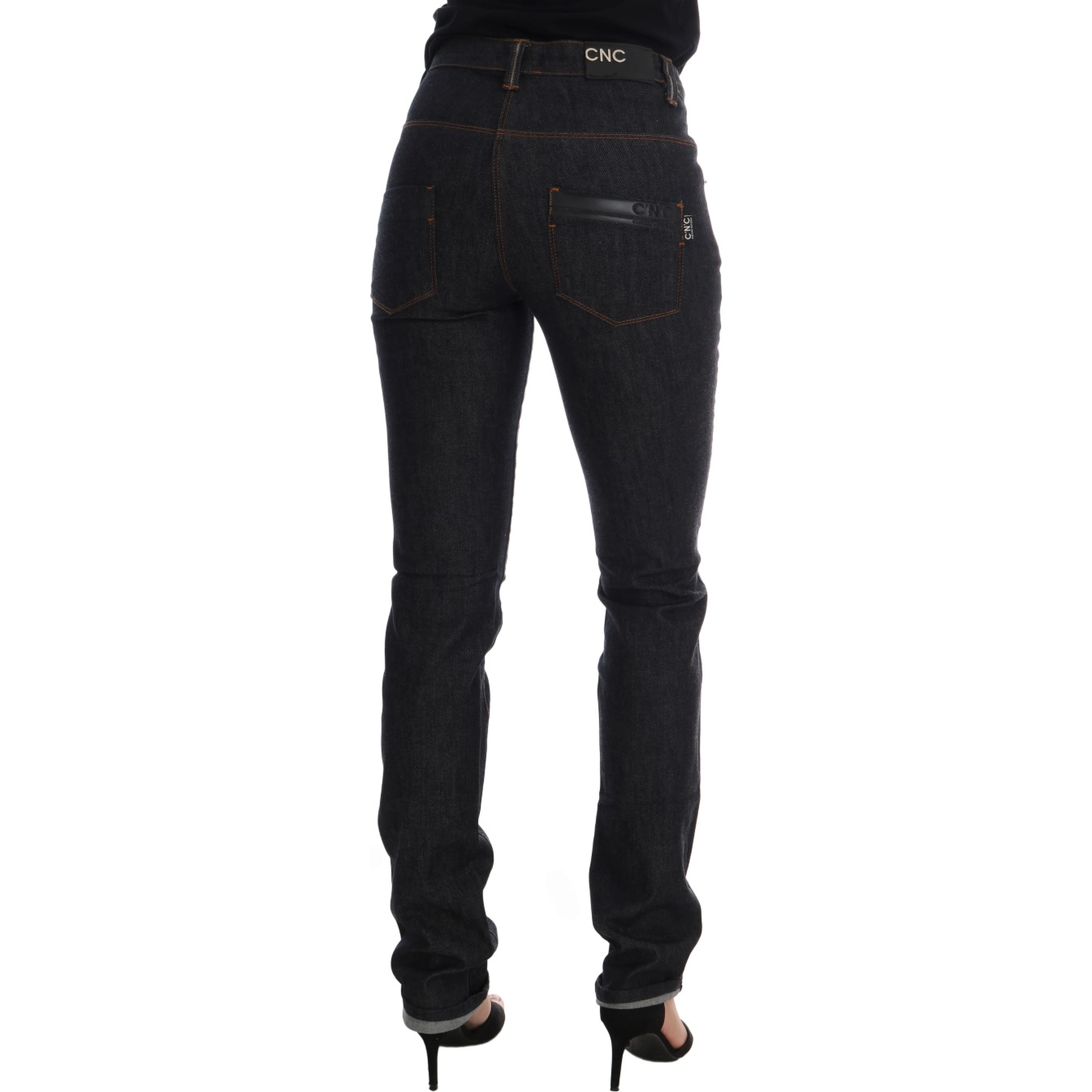 Blue Cotton Stretch Slim Fit Jeans