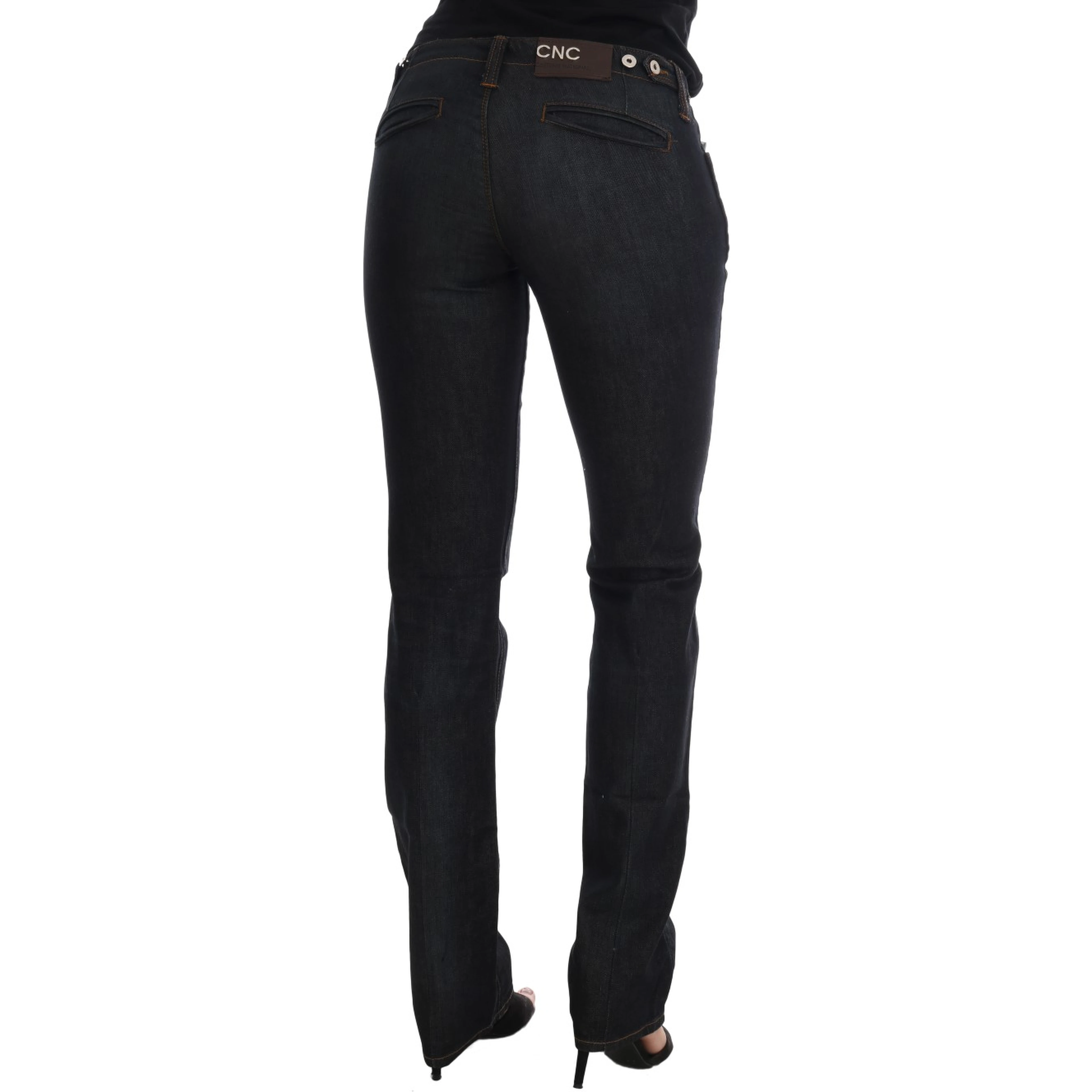 Dark Blue Cotton Slim Fit Jeans