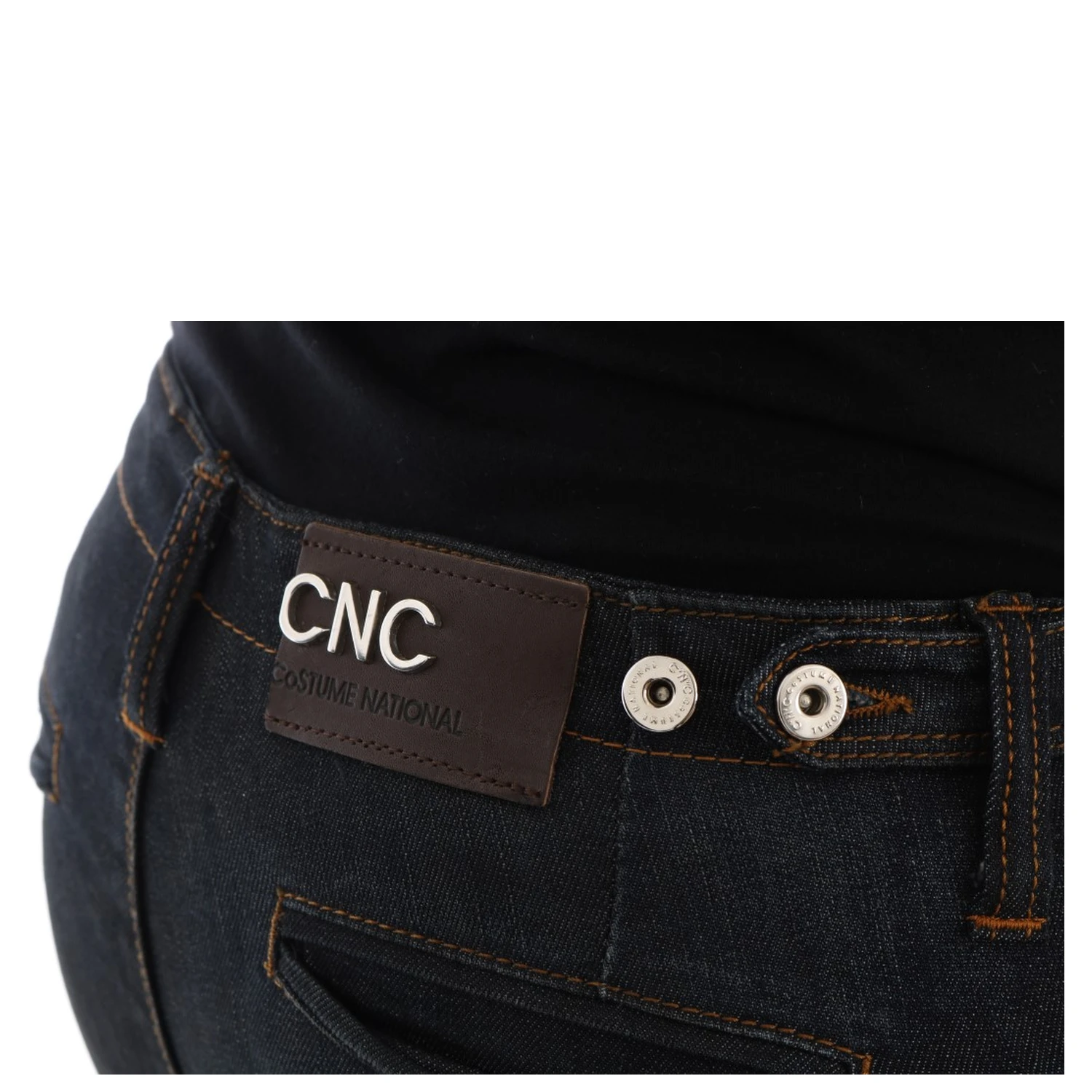 Dark Blue Cotton Slim Fit Jeans