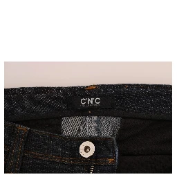 Dark Blue Cotton Slim Fit Jeans