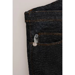 Dark Blue Cotton Slim Fit Jeans