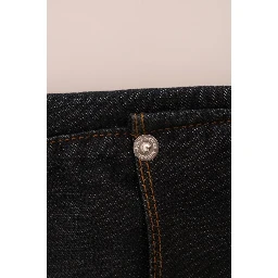Dark Blue Cotton Slim Fit Jeans