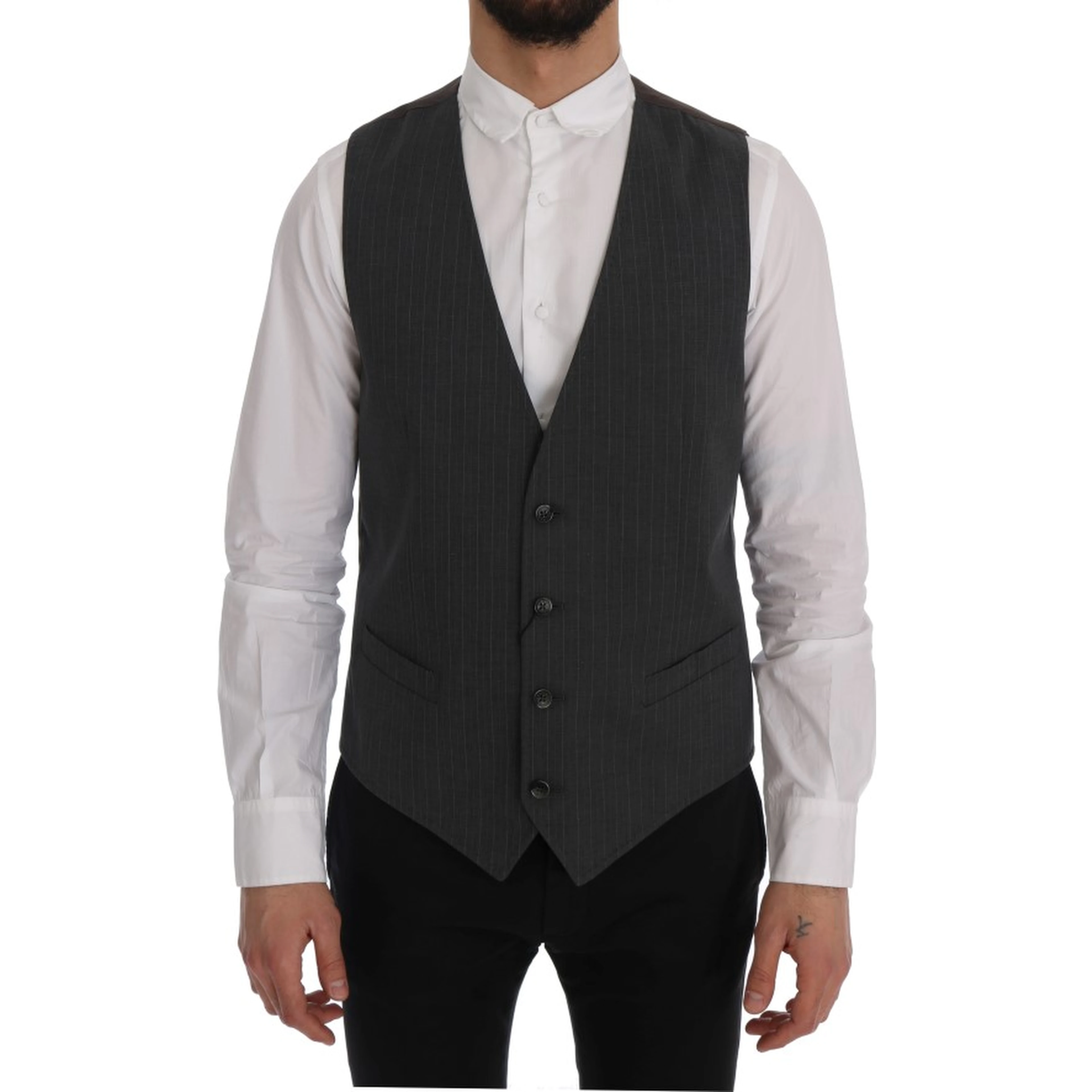 Gray STAFF Cotton Striped Vest