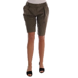 Brown Velvet Bermuda Shorts