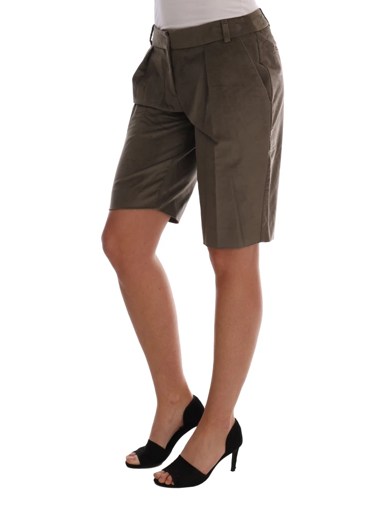 Brown Velvet Bermuda Shorts alternative