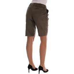 Brown Velvet Bermuda Shorts