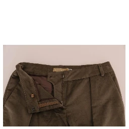Brown Velvet Bermuda Shorts