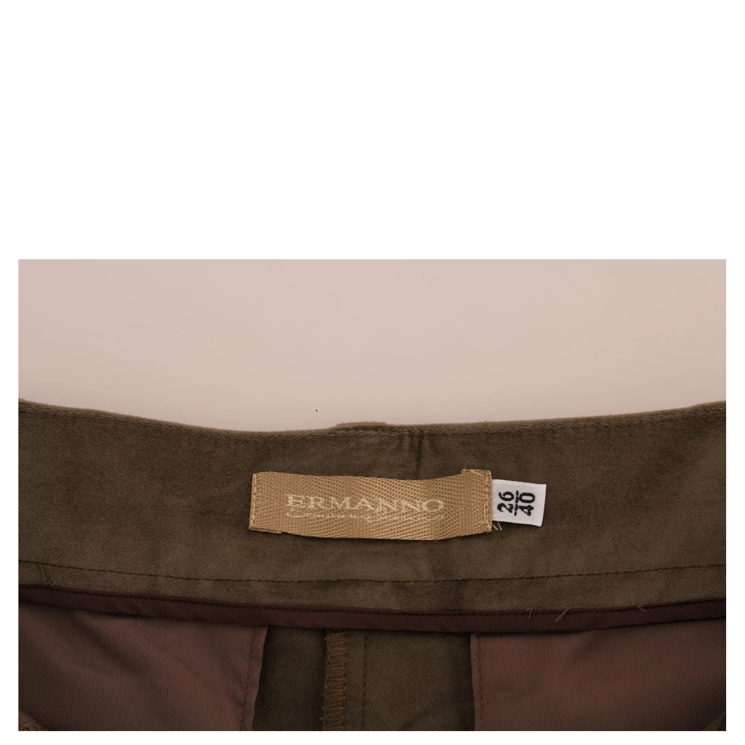Brown Velvet Bermuda Shorts