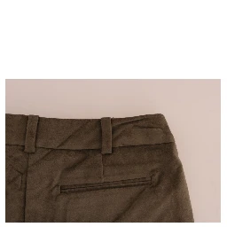Brown Velvet Bermuda Shorts