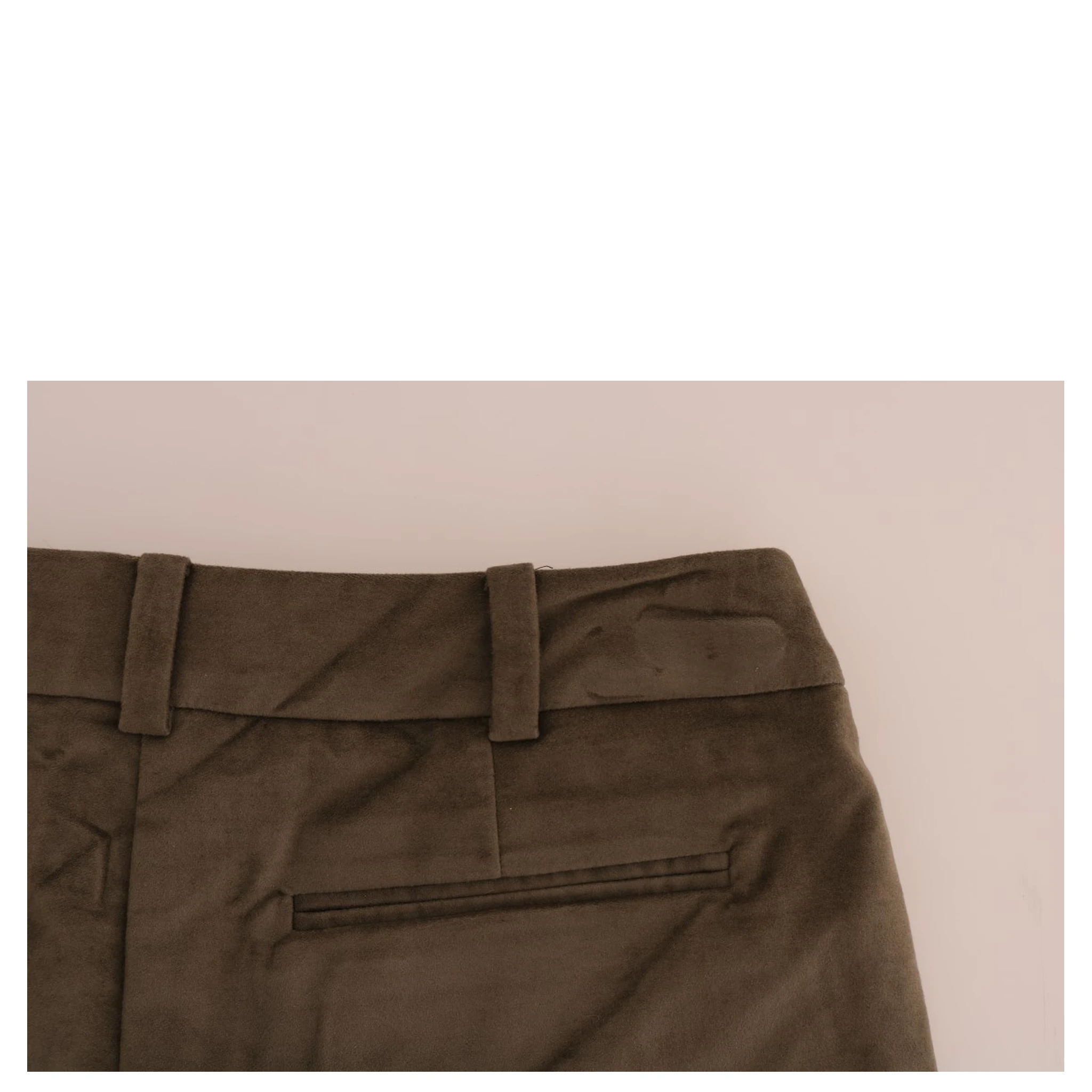 Brown Velvet Bermuda Shorts