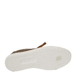 Gold Leather Mens Casual Sneakers