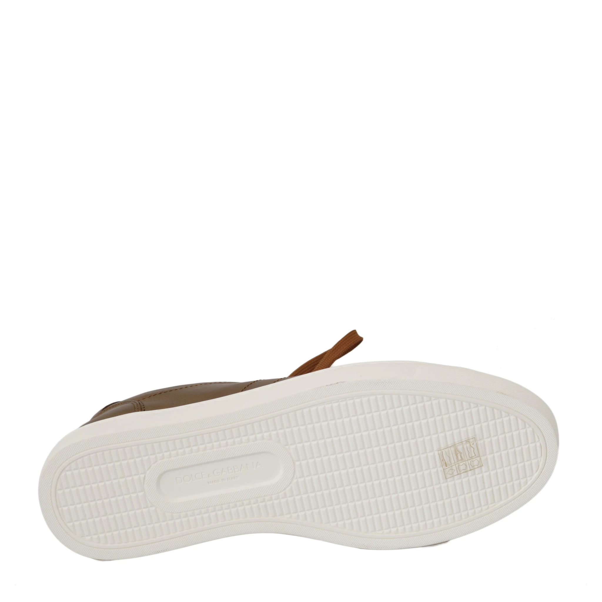 Gold Leather Mens Casual Sneakers