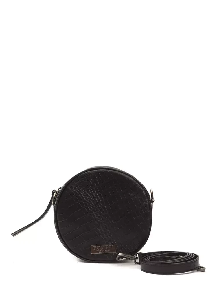 Black Leather Crossbody Bag