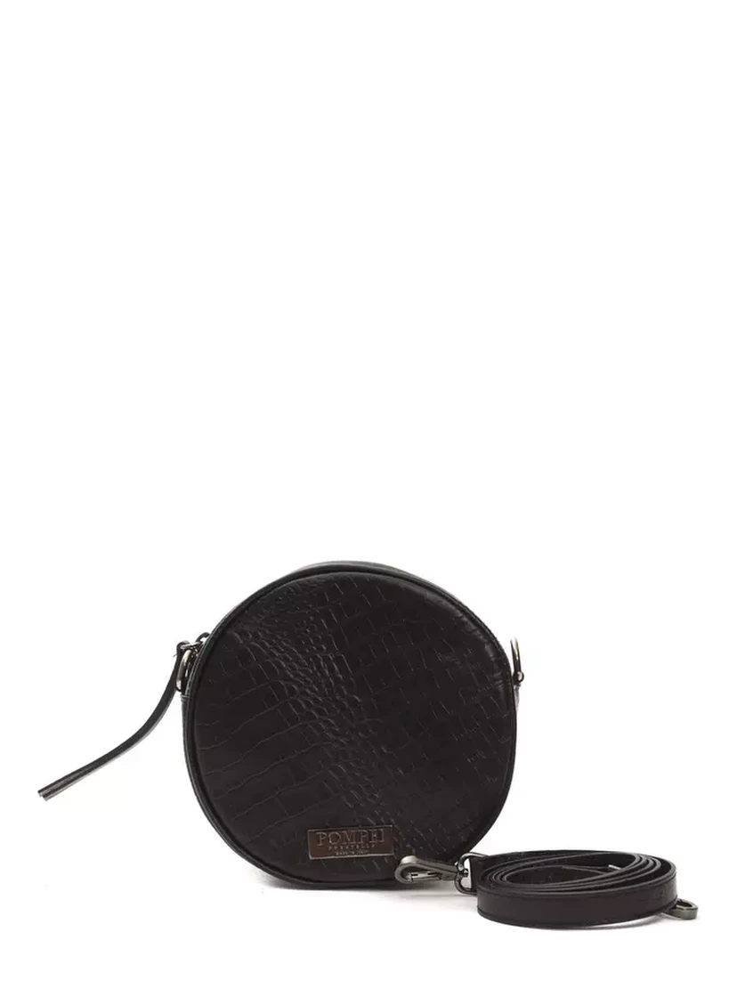 Black Leather Crossbody Bag
