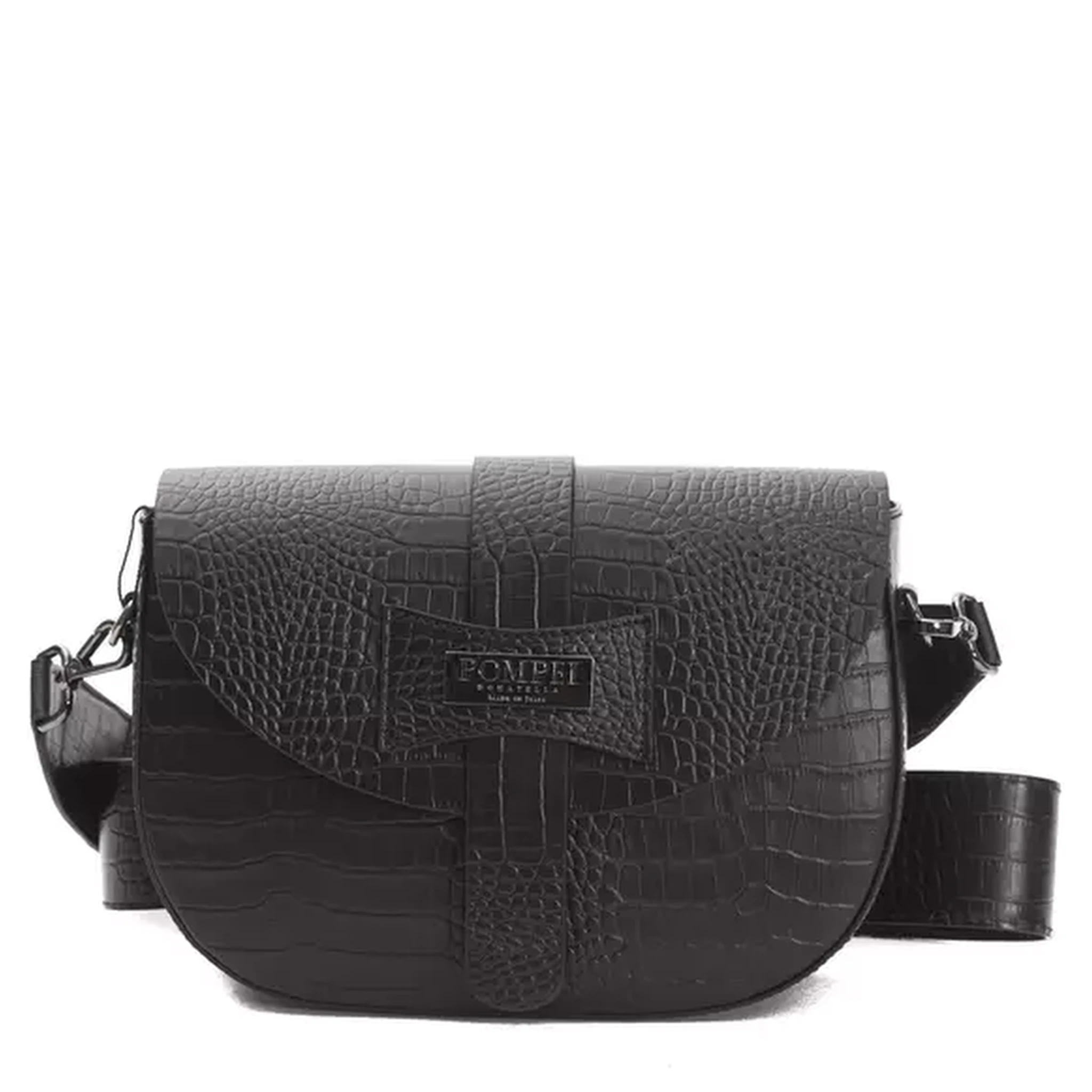 Black Leather Crossbody Bag