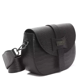 Black Leather Crossbody Bag