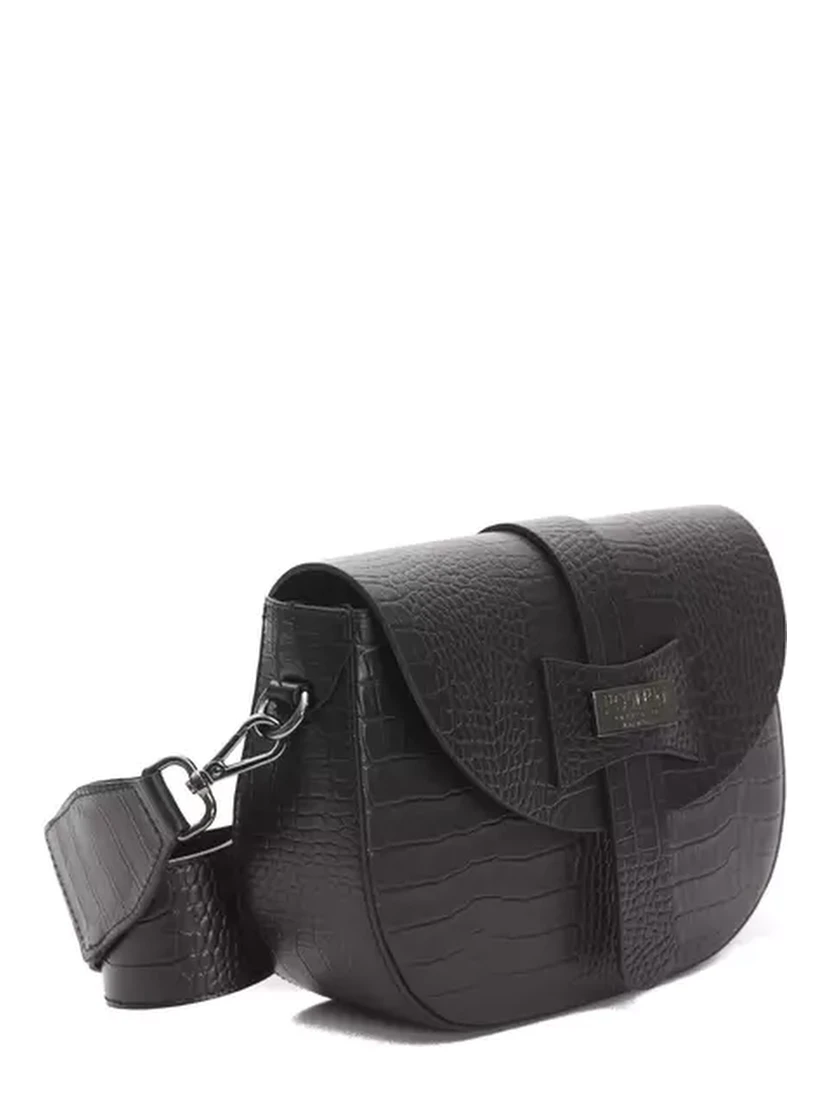 Black Leather Crossbody Bag