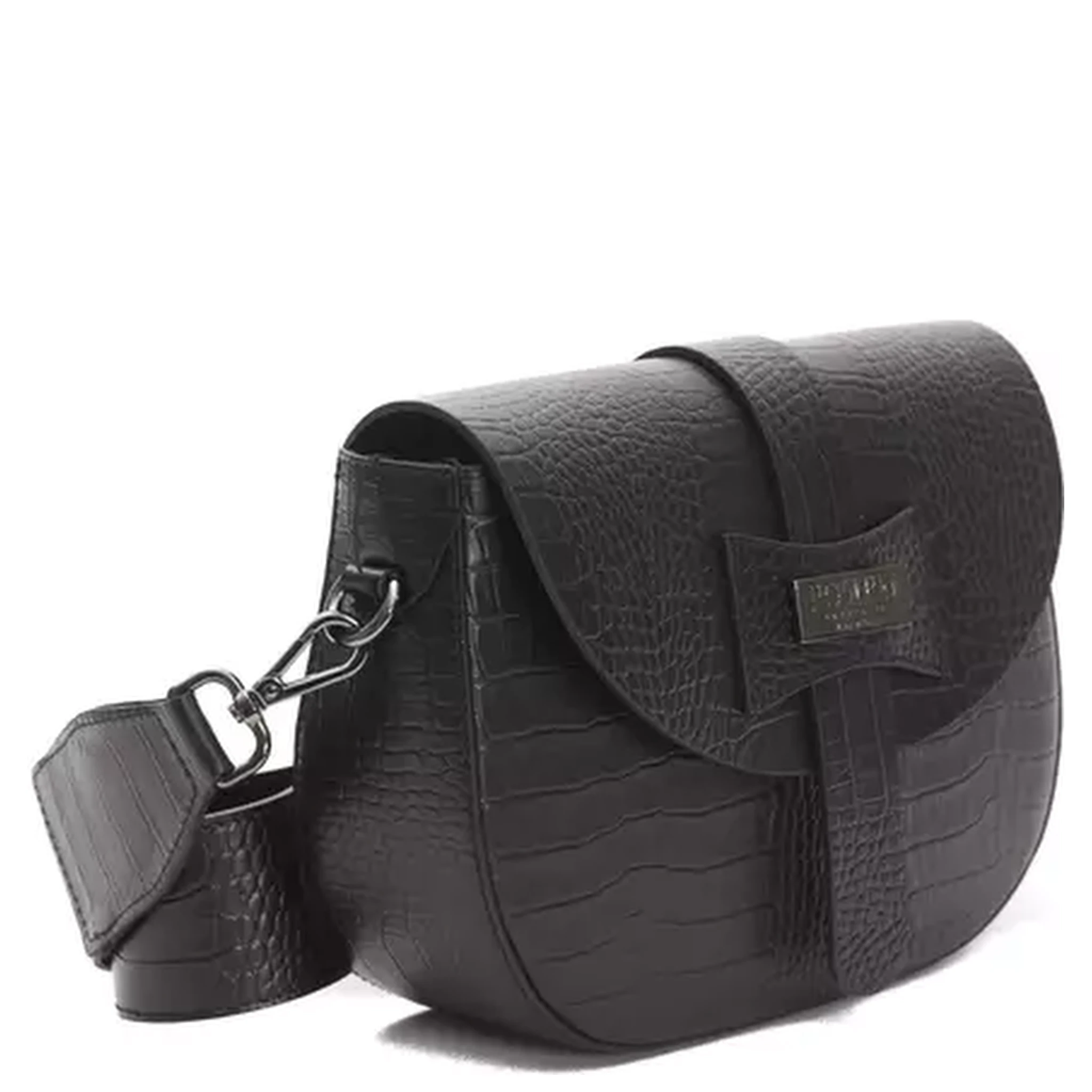 Black Leather Crossbody Bag