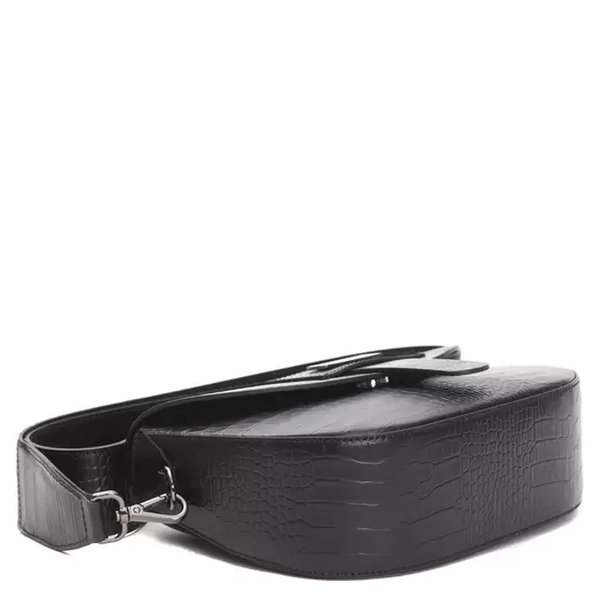 Black Leather Crossbody Bag