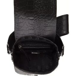 Black Leather Crossbody Bag