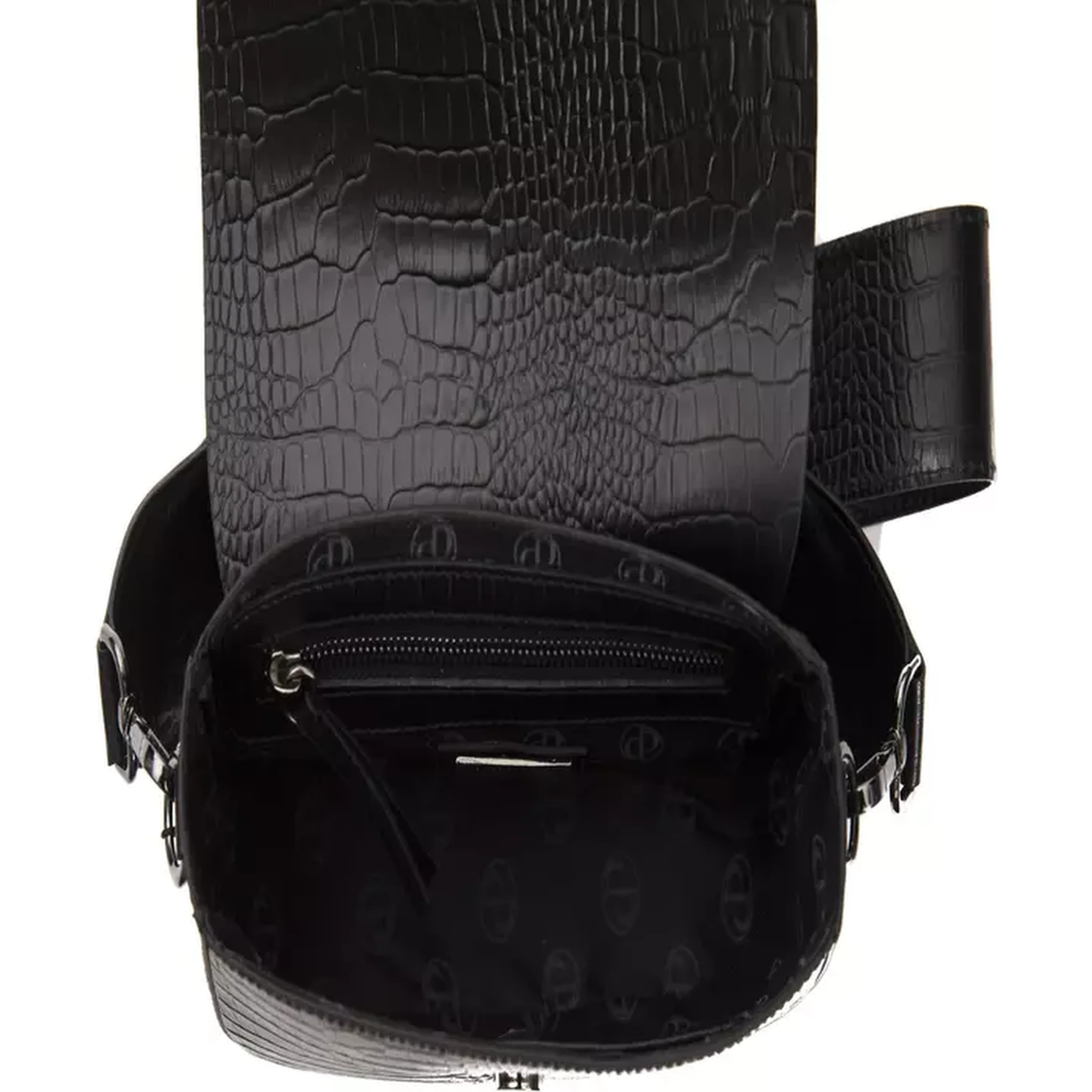 Black Leather Crossbody Bag