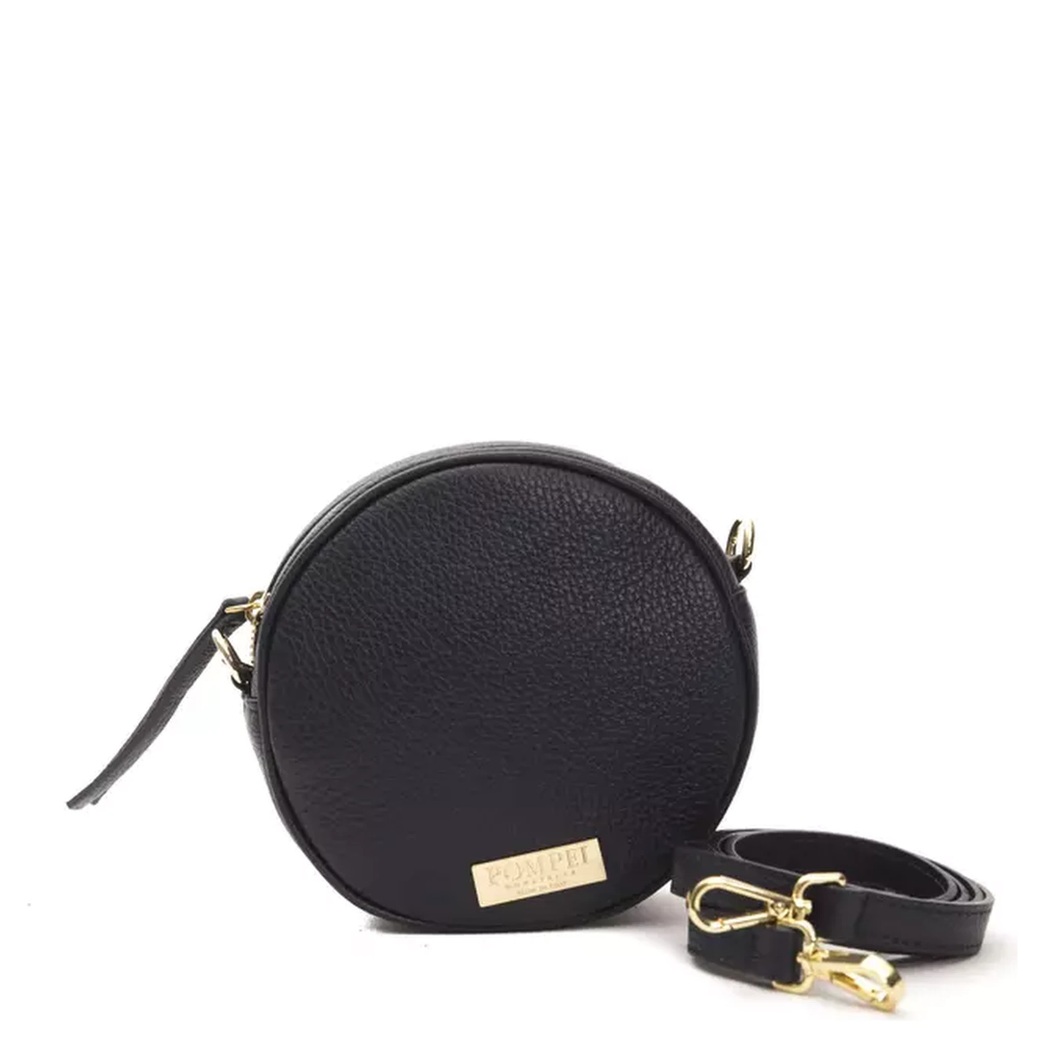 Gray Leather Crossbody Bag