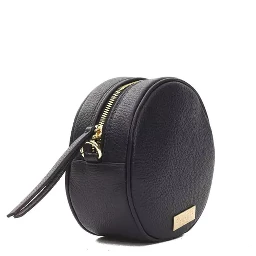 Gray Leather Crossbody Bag