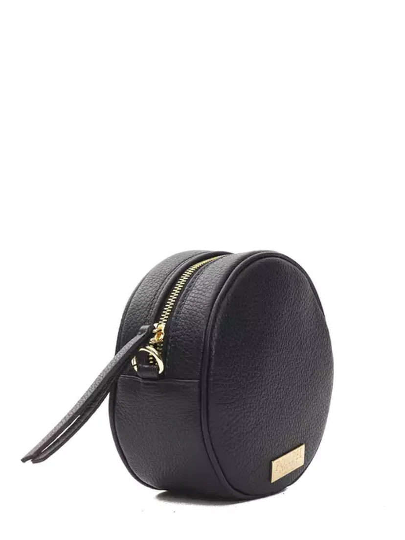 Gray Leather Crossbody Bag