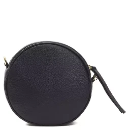 Gray Leather Crossbody Bag