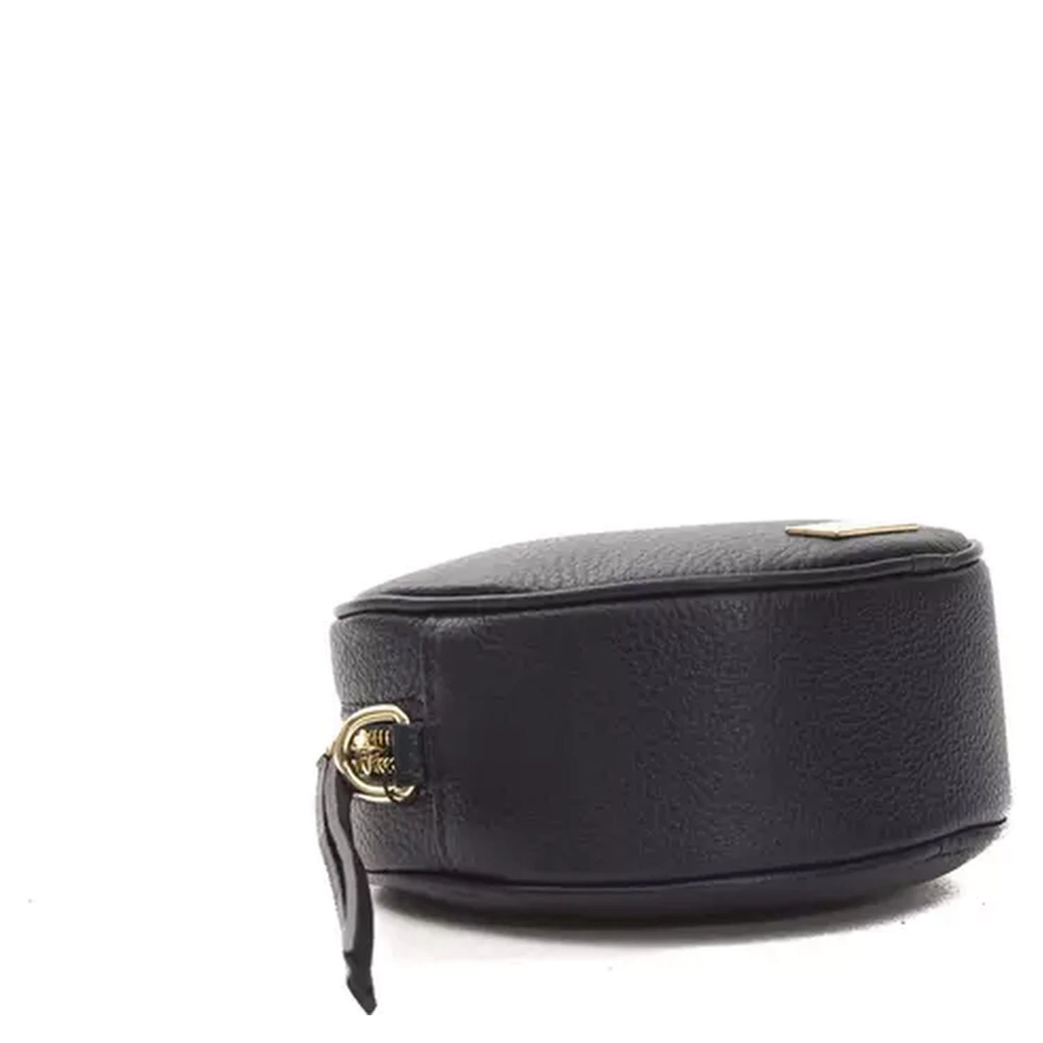 Gray Leather Crossbody Bag
