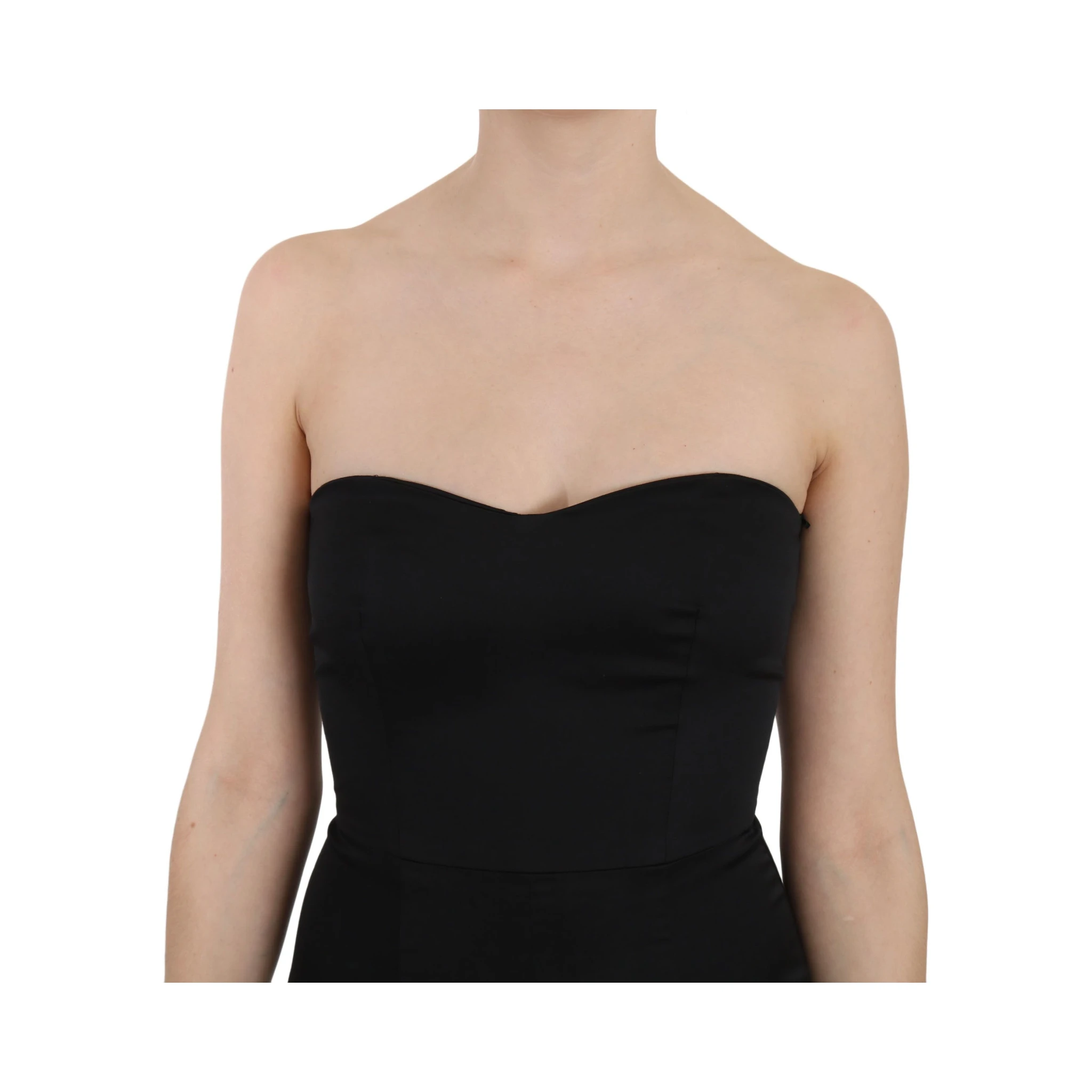 Black Sequined Flare Ball Gown Dress