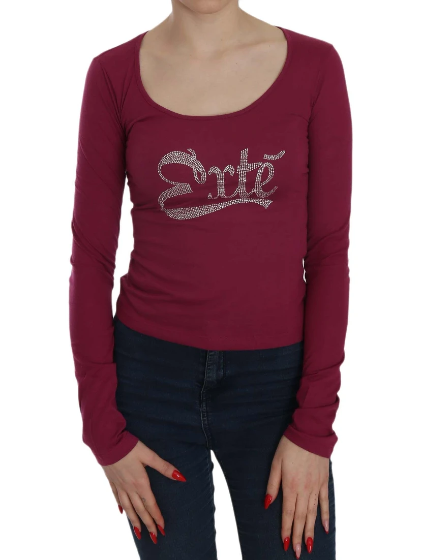 Crystal Embellished Long Sleeve Casual Top