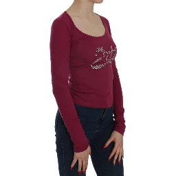 Crystal Embellished Long Sleeve Casual Top