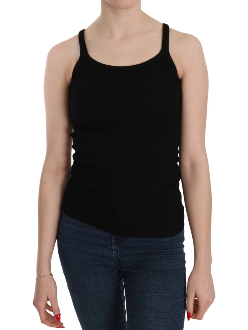Black Sleeveless Spaghetti Strap Blouse