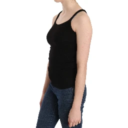 Black Sleeveless Spaghetti Strap Blouse