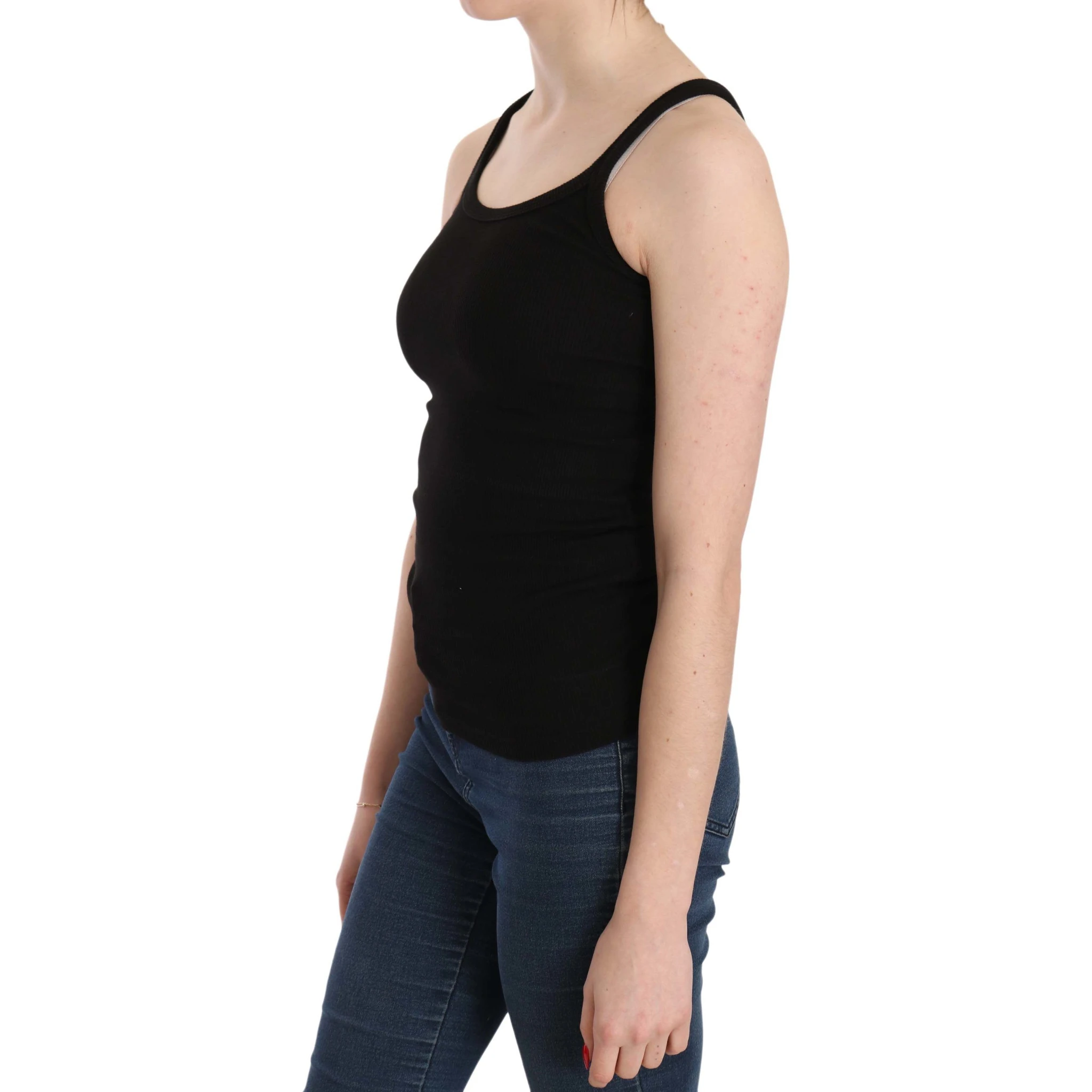 Black Sleeveless Spaghetti Strap Blouse