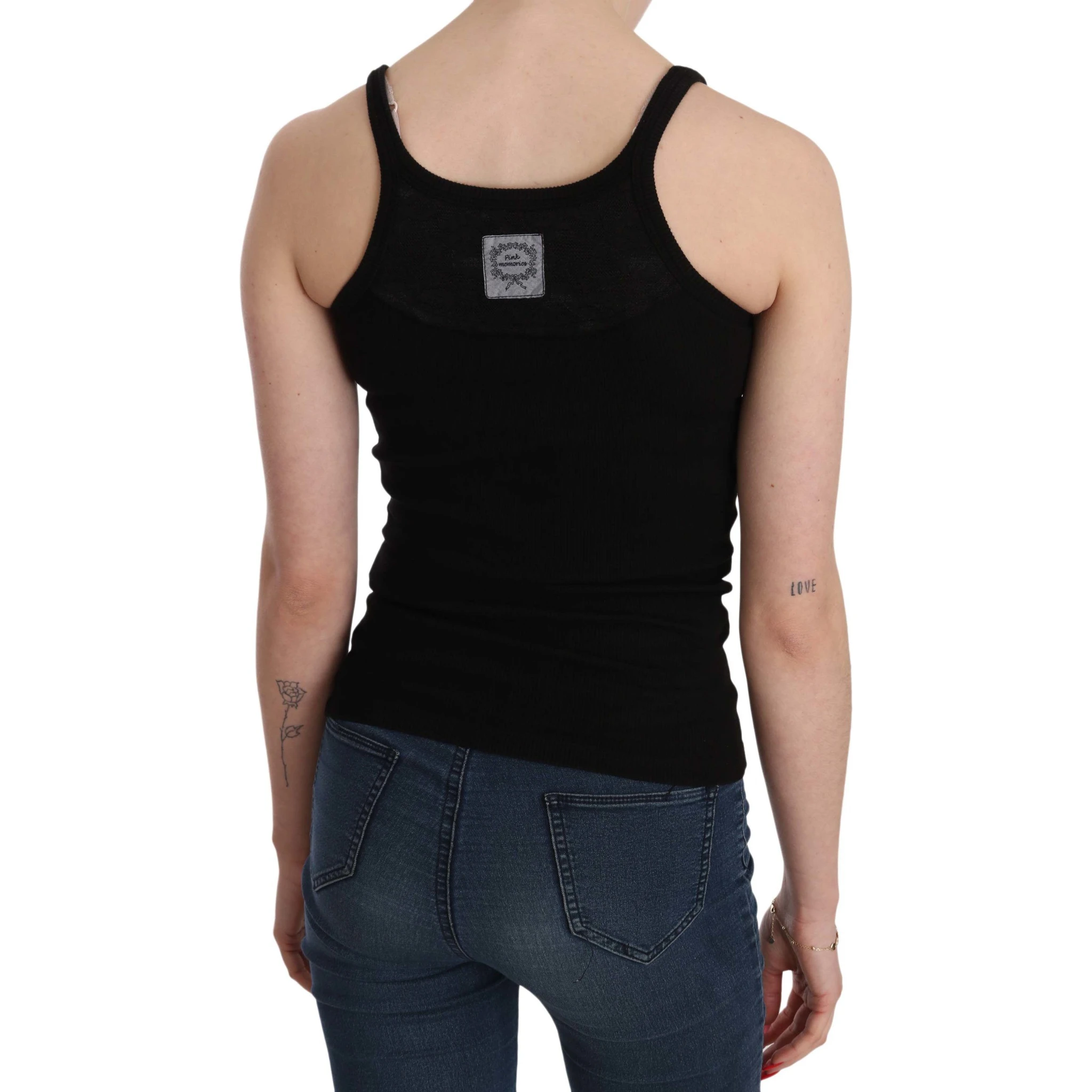 Black Sleeveless Spaghetti Strap Blouse