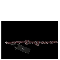 Men Bordeaux Maroon Lion Silk Adjustable Neck Bow Tie