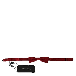 Red Dotted Silk Adjustable Neck Papillon Bow Tie