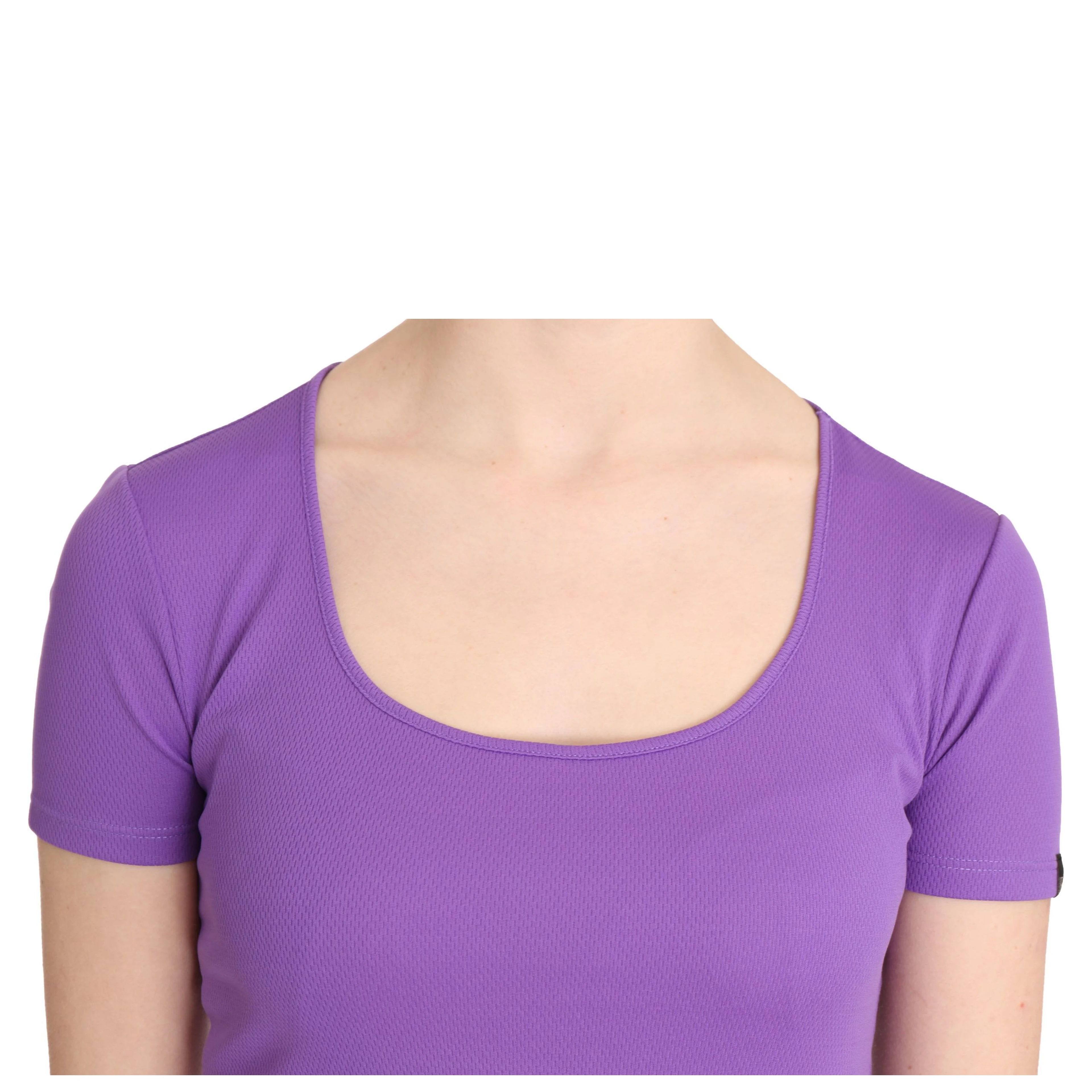 Purple 100% Polyester Short Sleeve Top  Blouse