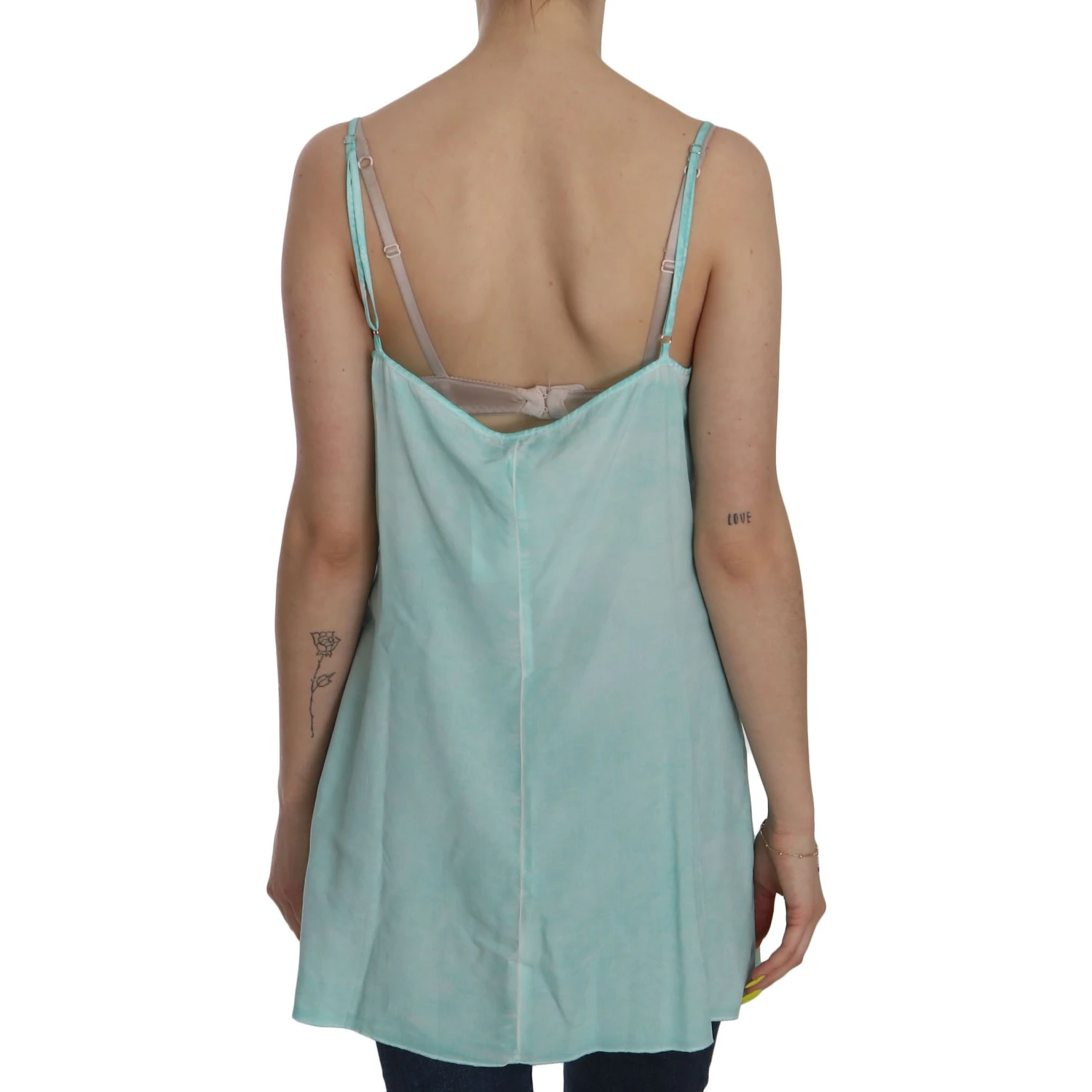 Blue Sleeveless Spaghetti Dress Blouse
