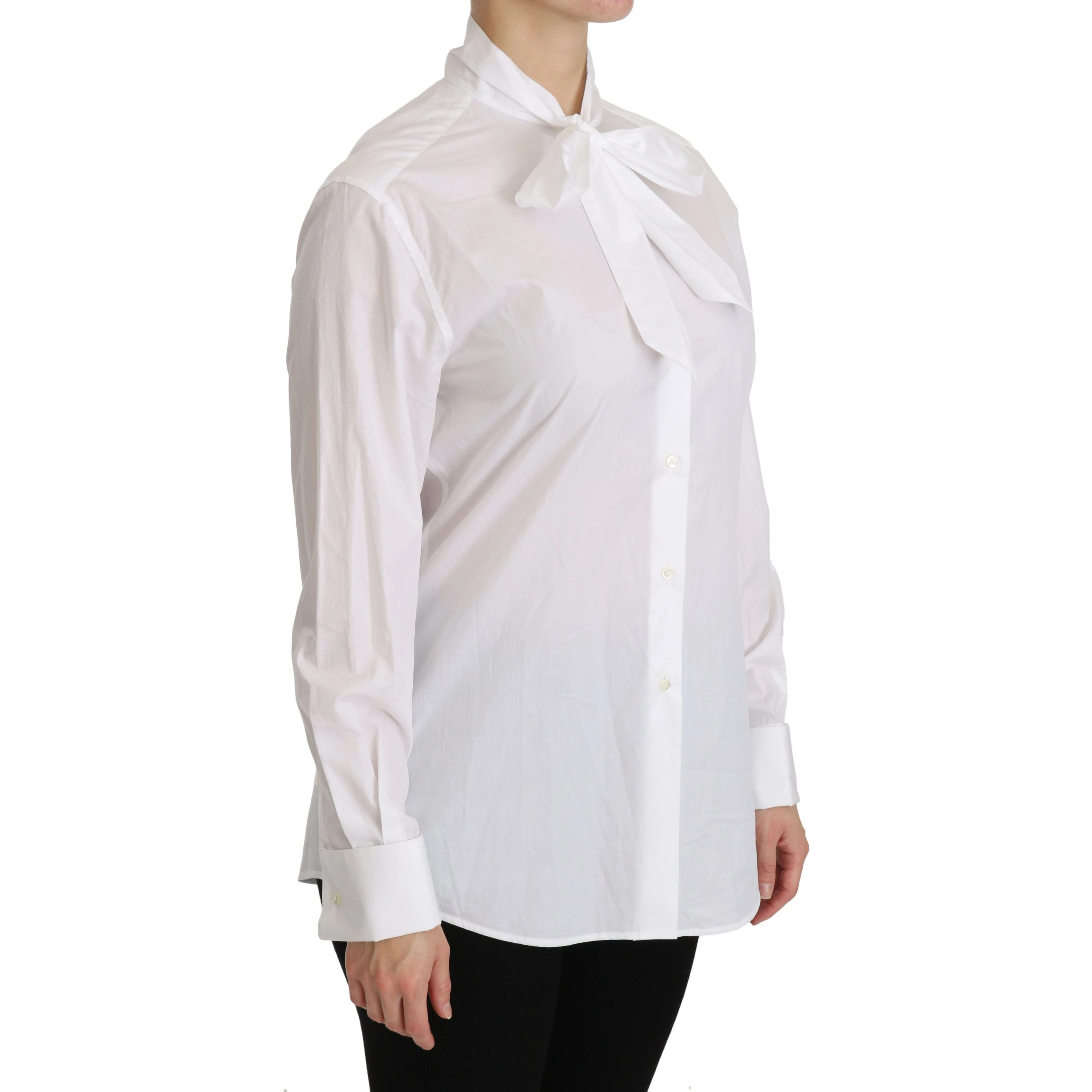 White Turtle Neck Long Sleeve Polo Shirt