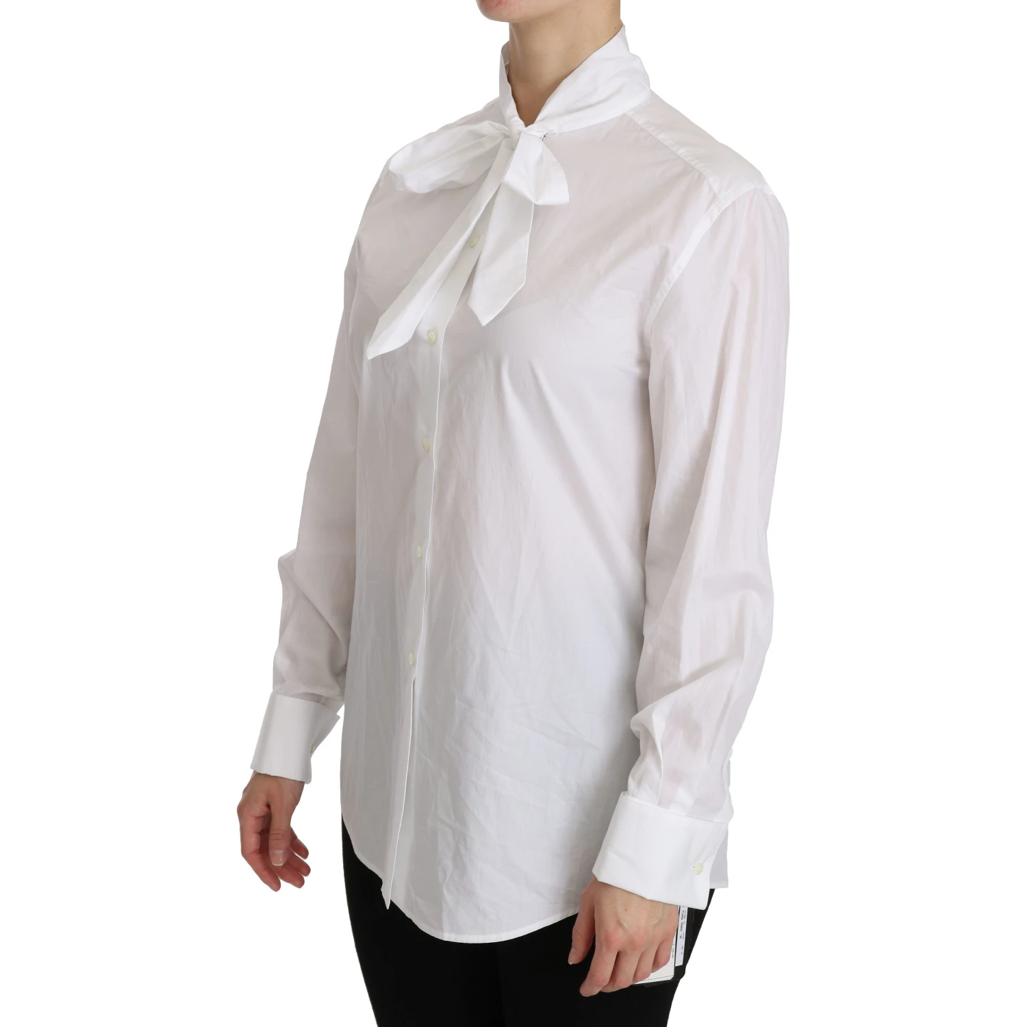 White Turtle Neck Long Sleeve Polo Shirt