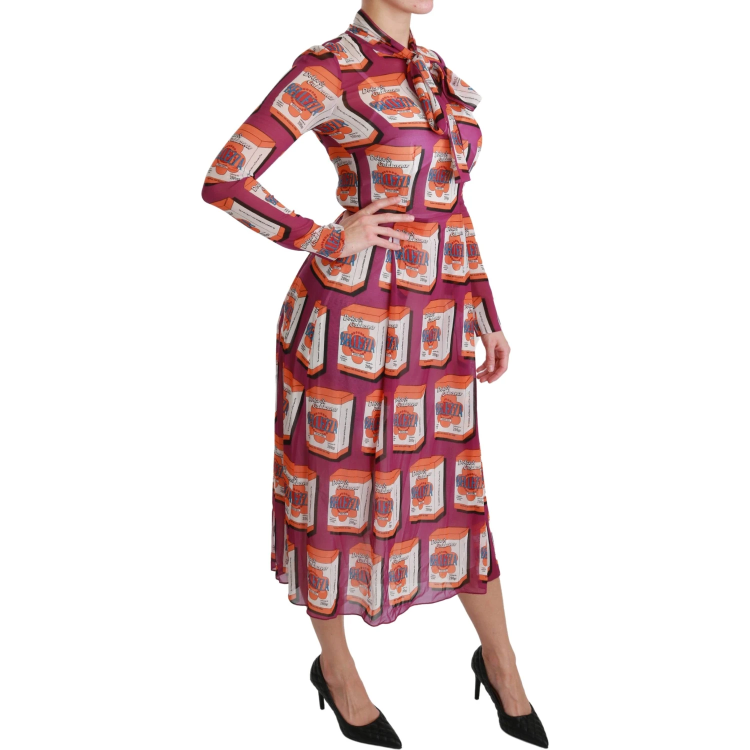 Purple Silk Bellezza A-Line Gown Dress