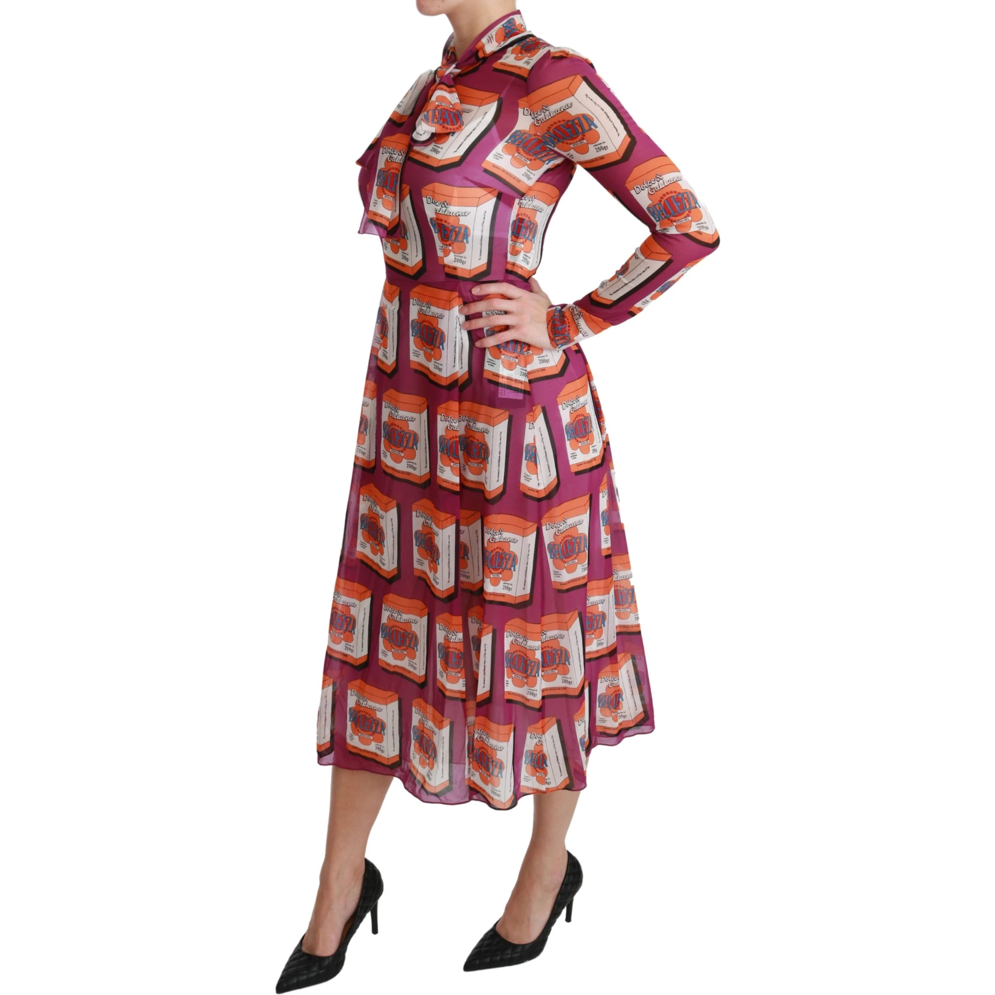 Purple Silk Bellezza A-Line Gown Dress