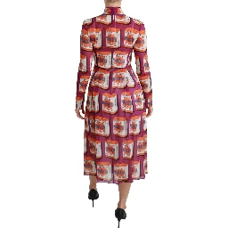 Purple Silk Bellezza A-Line Gown Dress