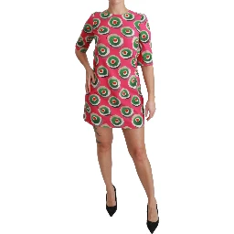 Pink Silk Cup Cake Shift Stretch Dress